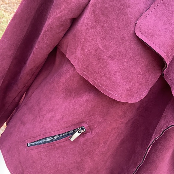 {KUT from the Kloth} Carina Faux Suede Drape Moto Jacket - Picture 5 of 10